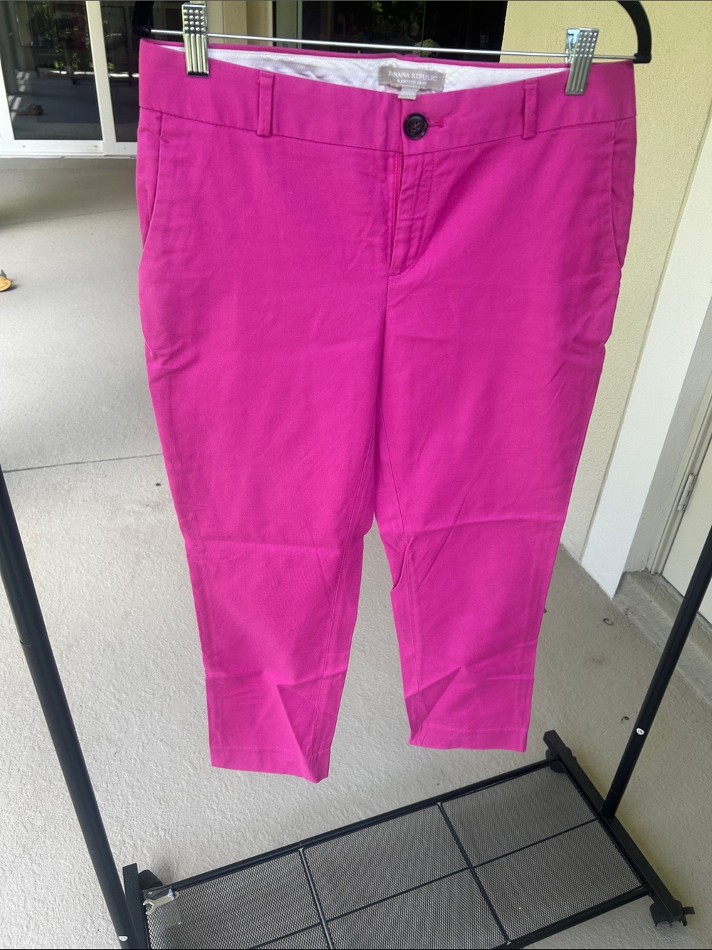 Banana Republic Hot Pink Cropped Chino Pants